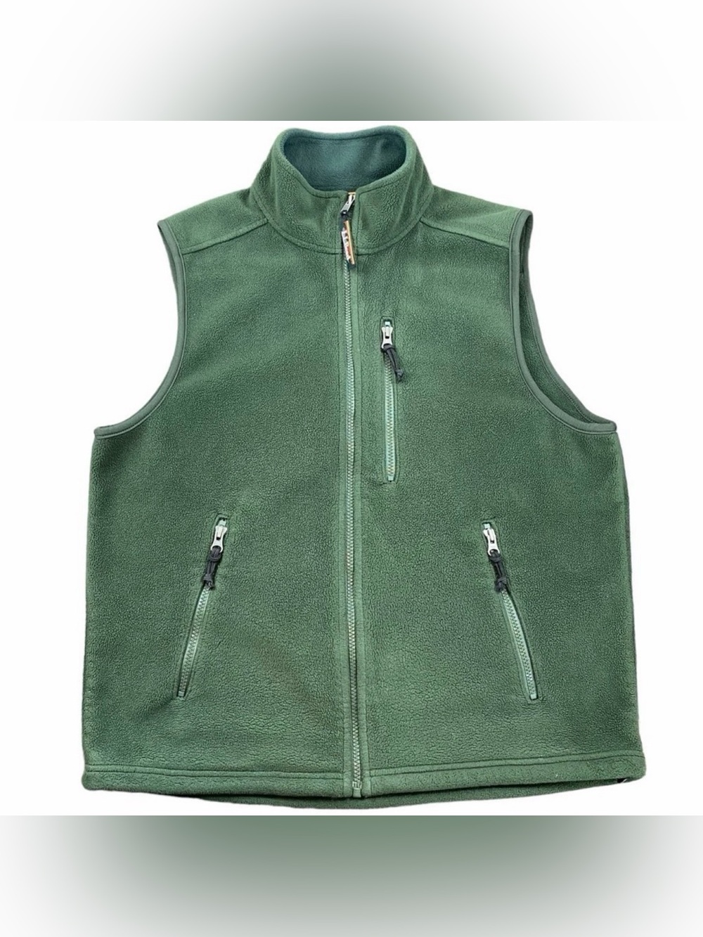 L.L.‎ Bean Men’s Green Fleece Full-Zip Functional Comfortable Classic Vest